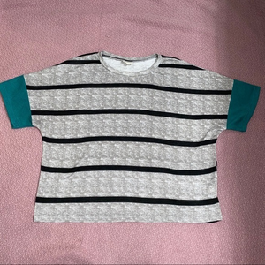 Lightweight cropped‎ sweater heather gray small